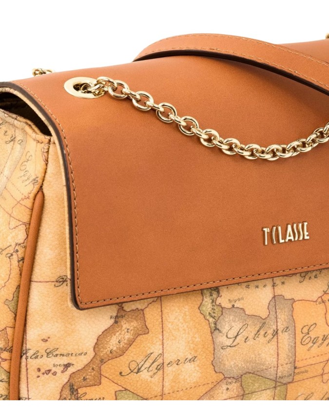 Alviero Martini Prima Classe - Borsa mini con battente in pelle Geo Classic