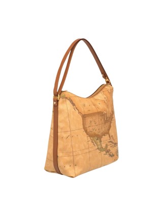 Alviero Martini Prima Classe - Borsa media a spalla in tessuto stampato Geo Classic 2