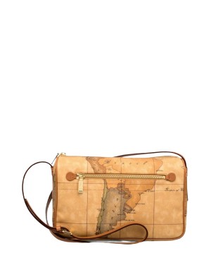 Alviero Martini Prima Classe -Borsa media a tracolla in tessuto Geo Classic
