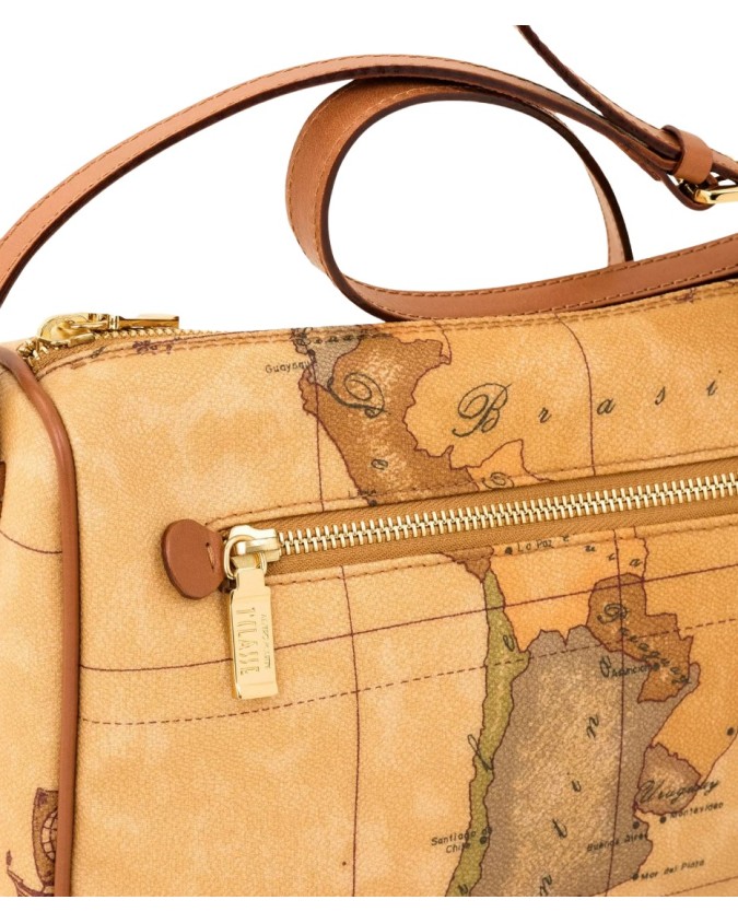 Alviero Martini Prima Classe -Borsa media a tracolla in tessuto Geo Classic