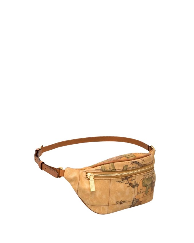 Alviero Martini Prima Classe - Marsupio con fibbia logata in tessuto Geo Classic