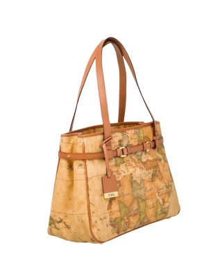 Alviero Martini Prima Classe - Borsa grande a spalla in tessuto Geo Classic 2