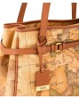 Alviero Martini Prima Classe - Borsa grande a spalla in tessuto Geo Classic