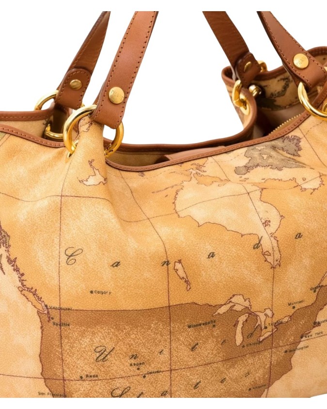 Alviero Martini Prima Classe - Borsa grande a mano in tessuto Geo Classic