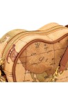Alviero Martini Prima Classe - Mini borsa tracolla a cuore in tessuto Geo Classic