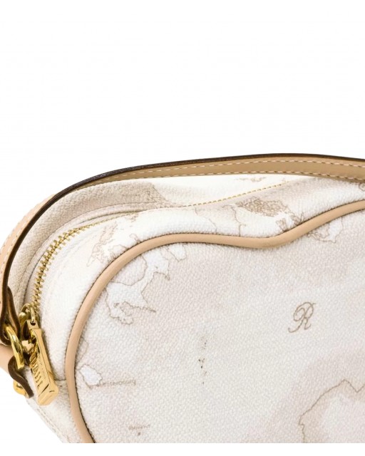 Alviero Martini Prima Classe - Mini borsa tracolla a cuore Geo Classic White
