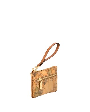 Alviero Martini Prima Classe - Pochette a mano in tessuto stampato Geo Classic con occhiello 2
