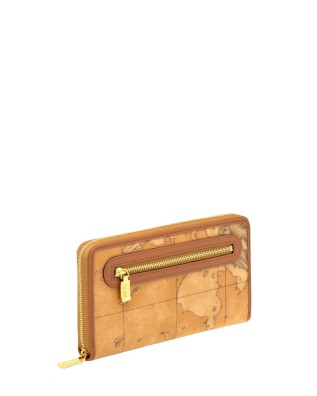 Alviero Martini Prima Classe - Portafogli grande in tessuto stampato Geo Classic con zip e tasca 2