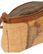 Alviero Martini Prima Classe - Borsa a tracolla grande stampa Geo Classic