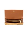 Alviero Martini Prima Classe - Portafogli Donna compatto in pelle naturale e tessuto goffrato Geo Classic