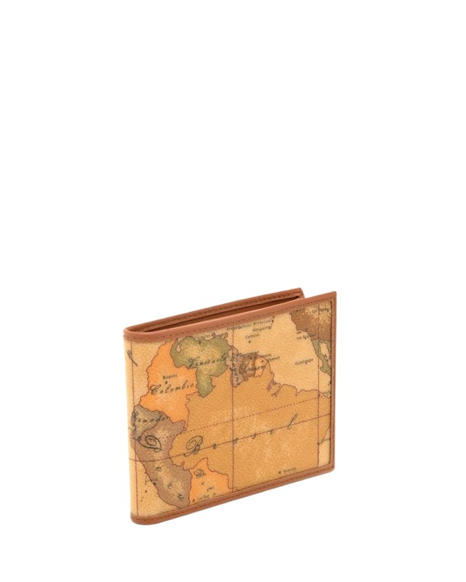 Alviero Martini Prima Classe - Portafogli in tessuto stampato con cartina geografica Geo Classic