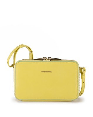 Piquadro - Borsa a tracolla in pelle con doppio scomparto Blue Square 2