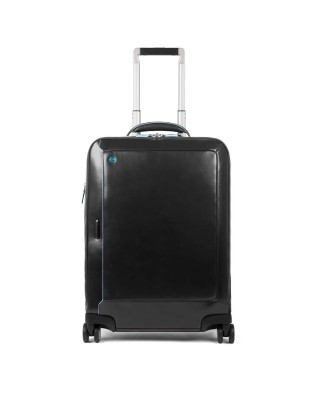 Piquadro - Trolley cabina porta PC 15.6'' in pelle Blue Square