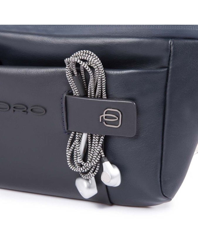 Piquadro - Marsupio Uomo in pelle con porta auricolari Urban