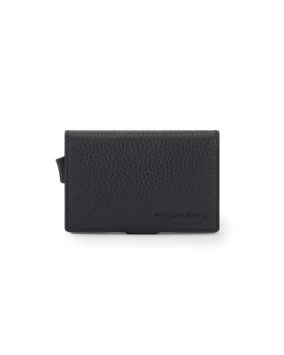 Piquadro - Porta carte di credito in metallo e pelle Modus