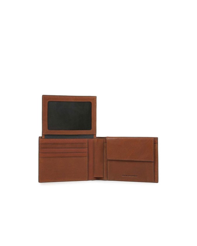 Piquadro - Portafoglio uomo con porta monete in pelle Black Square