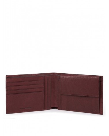 Piquadro - Portafoglio uomo con portamonete in pelle Black Square