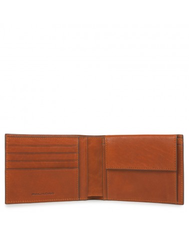 Piquadro - Portafoglio uomo con portamonete in pelle Black Square