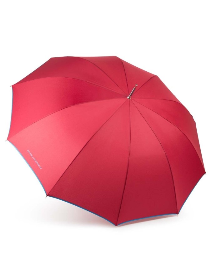Piquadro - Ombrello grande in nylon e alluminio con manico