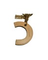 Alviero Martini Prima Classe - Portachiavi  a ciondolo Charm Lettera C Geo Classic White