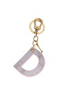 Alviero Martini Prima Classe - Portachiavi  a ciondolo Charm Lettera D Geo Classic White