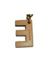 Alviero Martini Prima Classe - Portachiavi  a ciondolo Charm Lettera E Geo Classic White