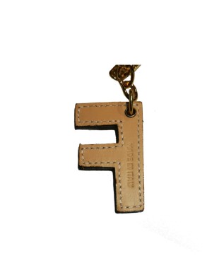 Alviero Martini Prima Classe - Portachiavi  a ciondolo Charm Lettera F Geo Classic White 2
