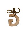 Alviero Martini Prima Classe - Portachiavi  a ciondolo Charm Lettera G Geo Classic White