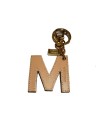 Alviero Martini Prima Classe - Portachiavi  a ciondolo Charm Lettera M Geo Classic White