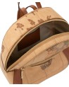 Alviero Martini Prima Classe - Zaino in tessuto stampa Geo Classic con inserti frontali in pelle