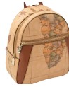 Alviero Martini Prima Classe - Zaino in tessuto stampa Geo Classic con inserti frontali in pelle