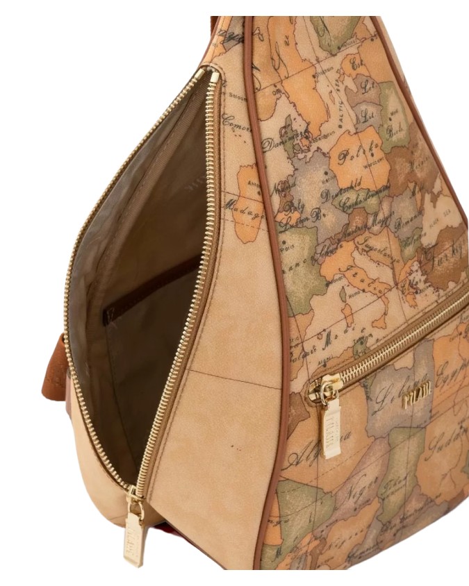 Alviero Martini Prima Classe - Zaino monospalla in tessuto Geo Classic