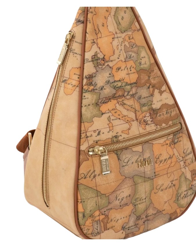Alviero Martini Prima Classe - Zaino monospalla in tessuto Geo Classic