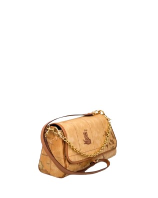 Alviero Martini Prima Classe - Borsa a tracolla in tessuto stampato con cartina geografica Geo Classic 2