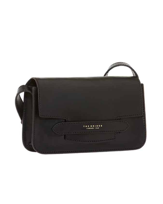 The Bridge - Borsa a spalla in pelle con patta Lucrezia