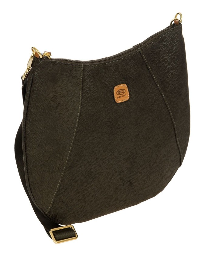  Bric's - Borsa a tracolla piatta in pelle sintetica Life