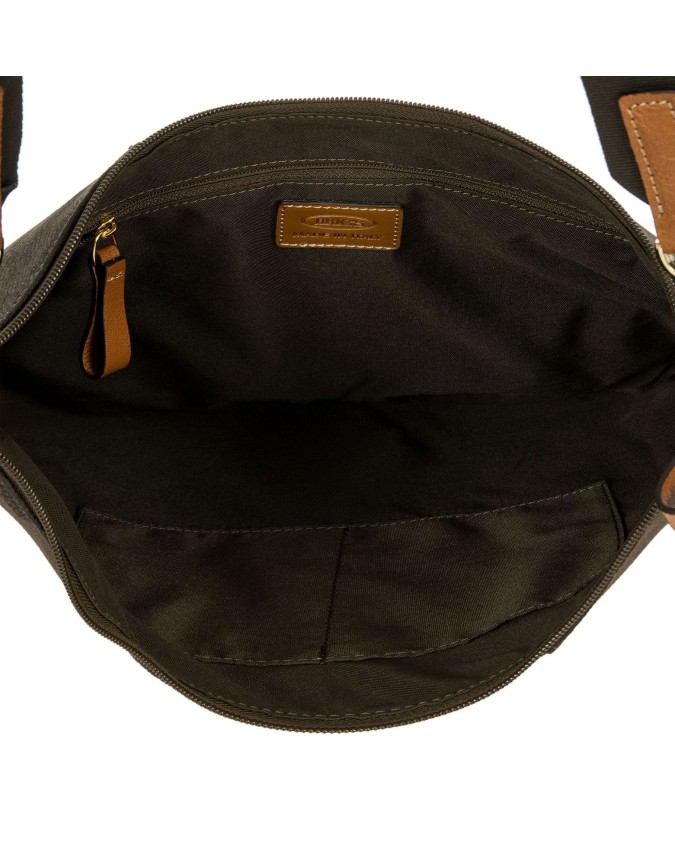  Bric's - Borsa a tracolla piatta in pelle sintetica Life