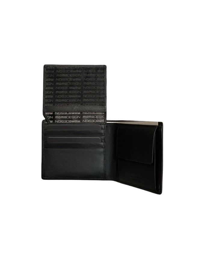 Momo Design - Portafoglio uomo con ribaltina in pelle