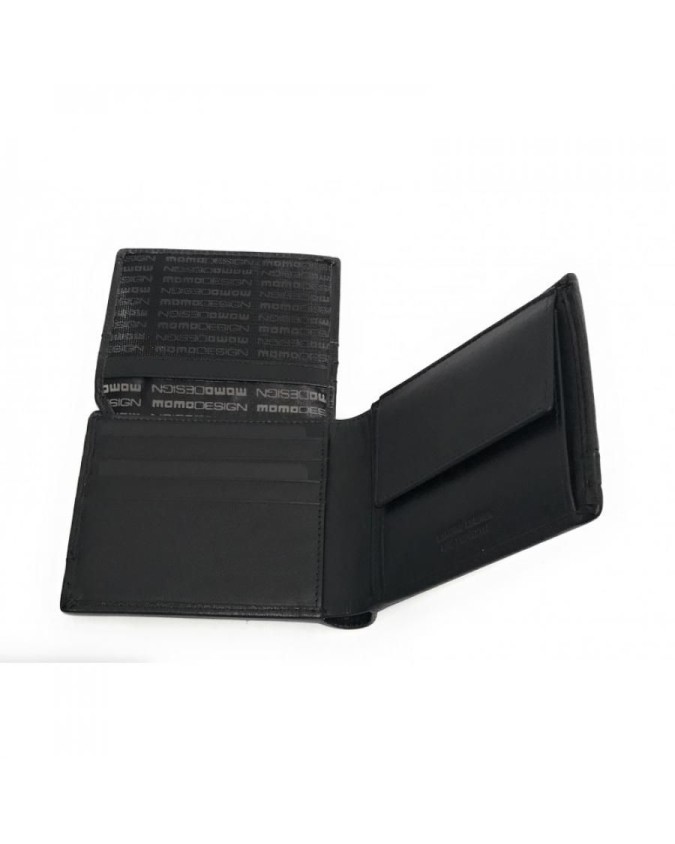 Momo Design - Portafoglio uomo in pelle piccolo con protezione RFID