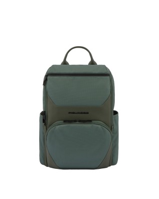 Piquadro - Zaino uomo in pelle e tessuto porta pc 14''
