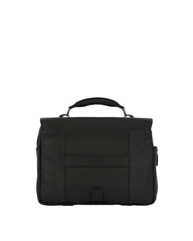 Piquadro - Cartella in pelle porta pc 15.6'' con manico singolo e tasche esterne Modus