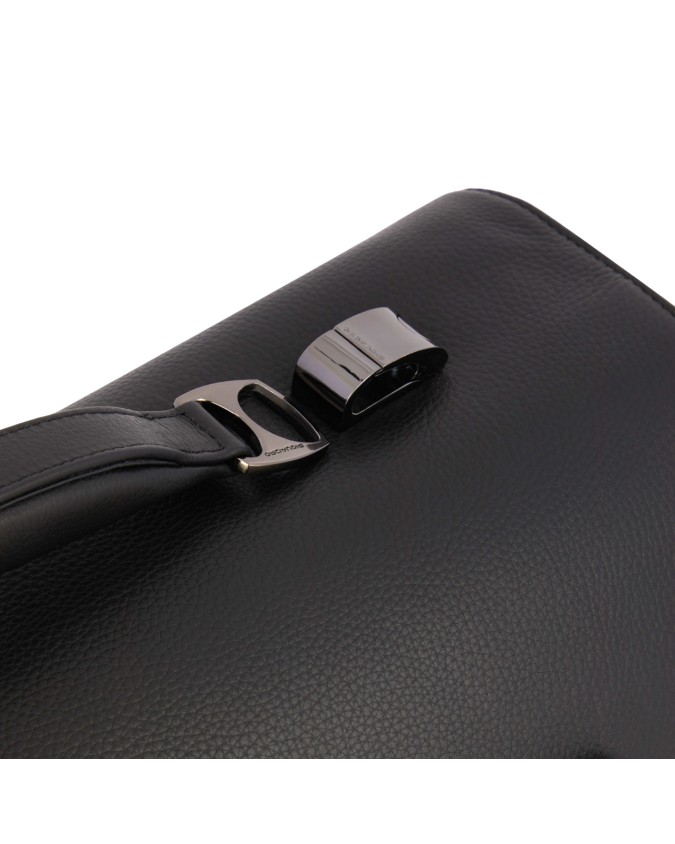 Piquadro - Cartella in pelle porta pc 15.6'' con manico singolo e tasche esterne Modus
