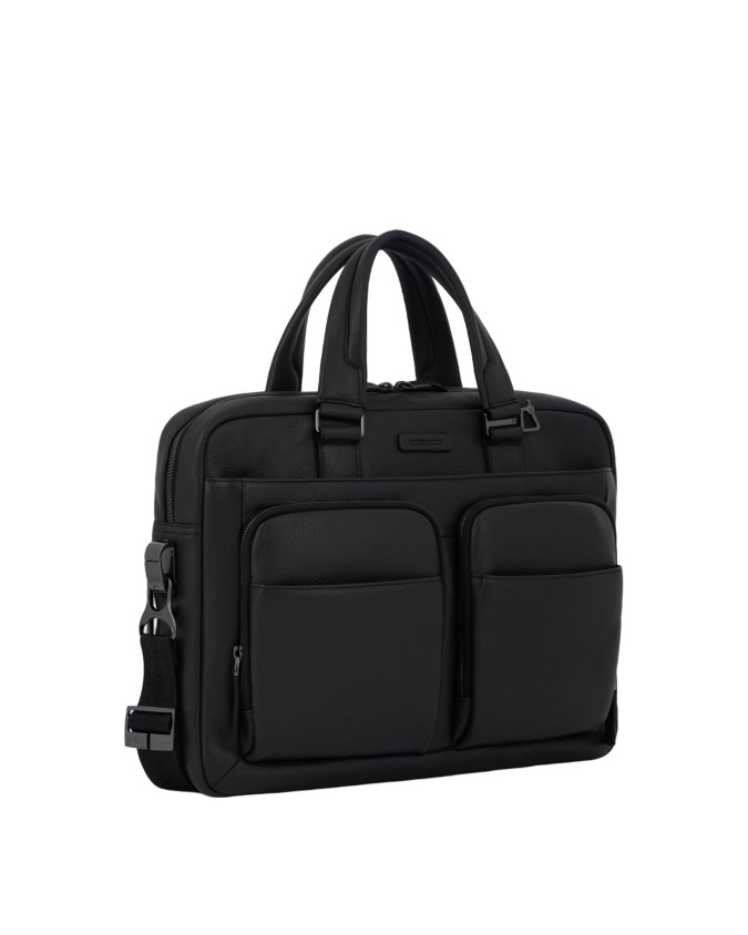 Piquadro - Cartella sottile in pelle porta pc 14'' e porta iPad®Air/Air2 a due manici Modus