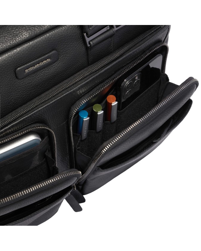 Piquadro - Cartella sottile in pelle porta pc 14'' e porta iPad®Air/Air2 a due manici Modus