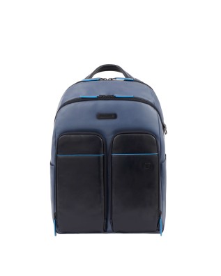 Piquadro - Zaino porta pc 14'' in pelle Blue Square Revamp