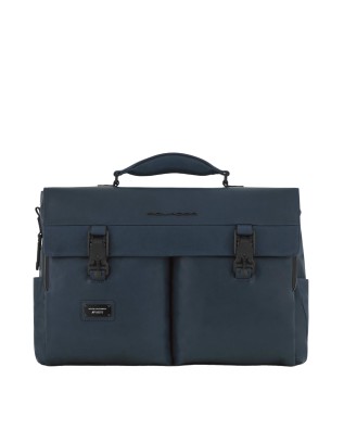 Piquadro - Harper Leather Briefcase for a 15.6-inch Laptop and