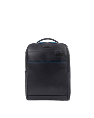Piquadro - Zaino in pelle porta 15,6" e porta iPad® Blue Square