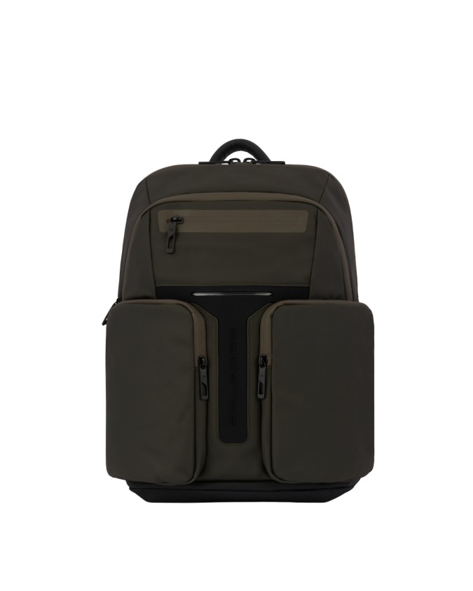 Piquadro - Nylon-Rucksack für 14-Zoll-Laptops mit wasserdichtem