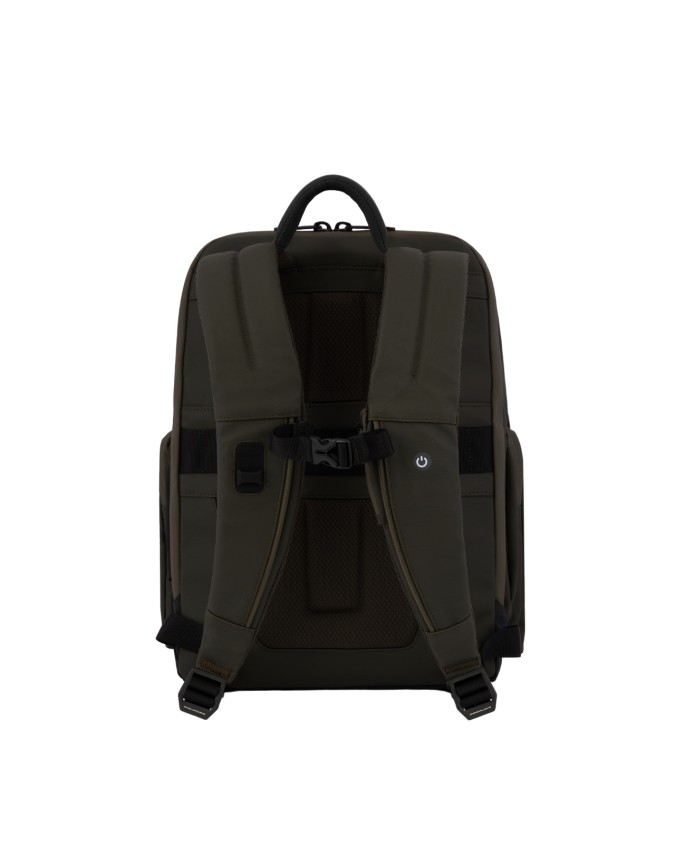 Piquadro - Nylon-Rucksack für 14-Zoll-Laptops mit wasserdichtem
