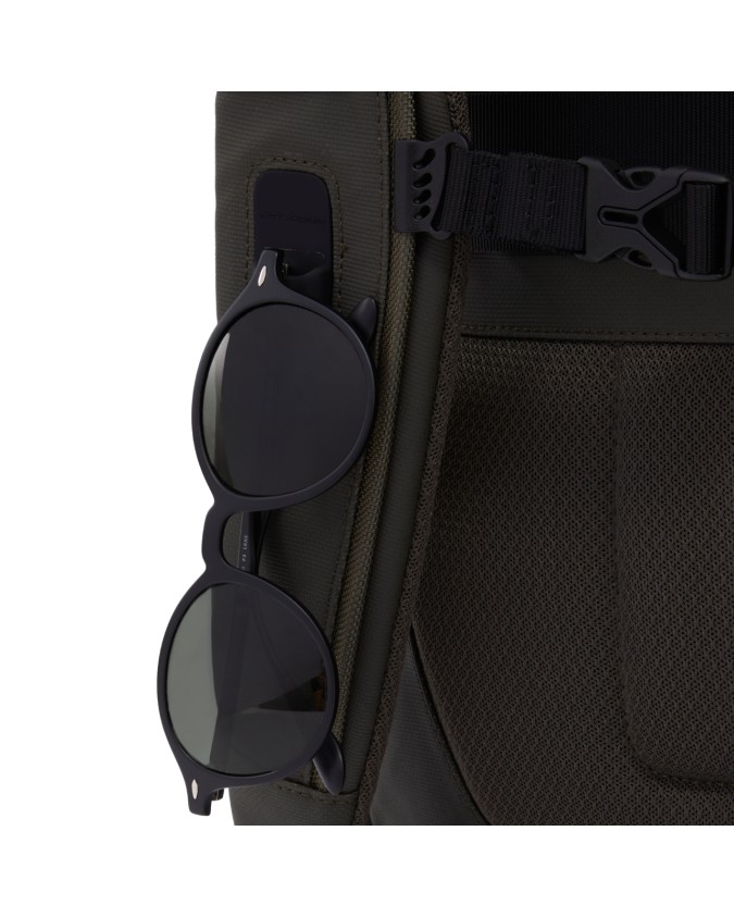 Piquadro - Nylon-Rucksack für 14-Zoll-Laptops mit wasserdichtem